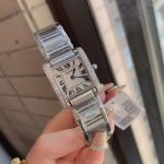 Cartier Watch Tank France 25*20/30*25MM With Diamond Bezel Women Square Watch